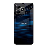 Blue Rough Abstract Realme C53 Glass Back Cover Online