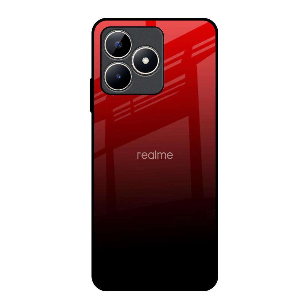 Maroon Faded Realme C53 Glass Back Cover Online