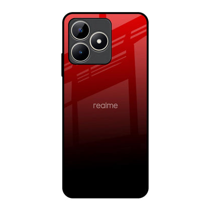 Maroon Faded Realme C53 Glass Back Cover Online