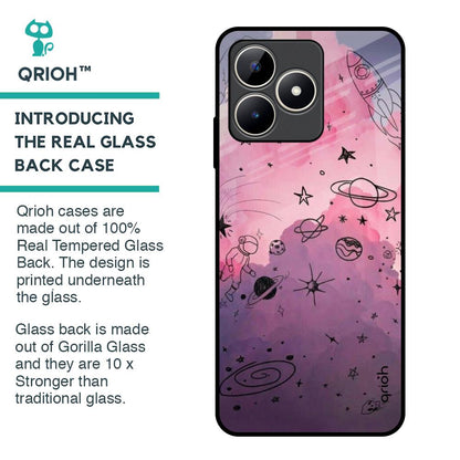 Space Doodles Glass Case for Realme C53