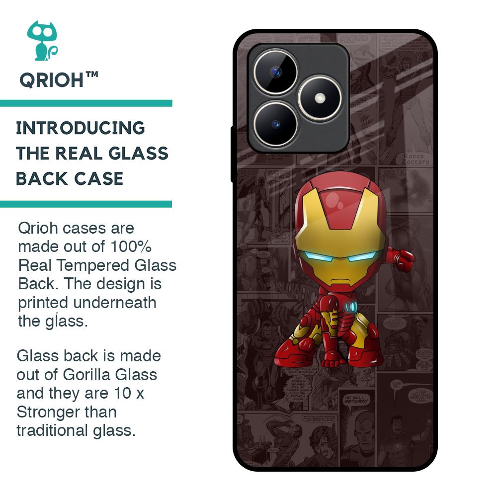 Angry Baby Super Hero Glass Case for Realme C53
