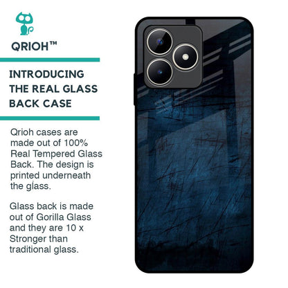 Dark Blue Grunge Glass Case for Realme C53