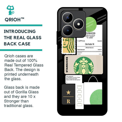Coffee Latte Glass Case for Realme C53