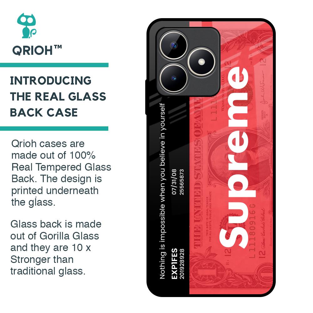 Supreme Ticket Glass Case for Realme C53