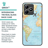Travel Map Glass Case for Realme C53