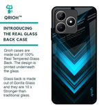 Vertical Blue Arrow Glass Case For Realme C53