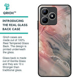 Pink And Grey Marble Glass Case For Realme C53