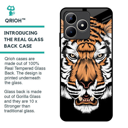 Angry Tiger Glass Case For Realme C53