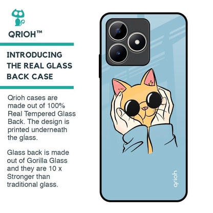 Adorable Cute Kitty Glass Case For Realme C53
