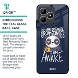 Struggling Panda Glass Case for Realme C53