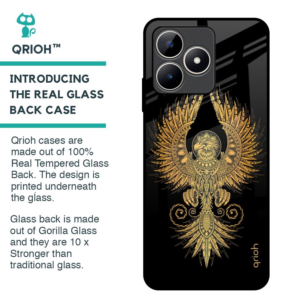 Mythical Phoenix Art Glass Case for Realme C53