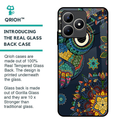 Owl Art Glass Case for Realme C53