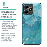 Blue Golden Glitter Glass Case for Realme C53