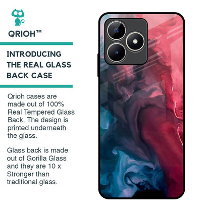 Blue & Red Smoke Glass Case for Realme C53