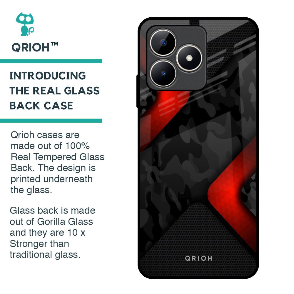 Modern Camo Abstract Glass Case for Realme C53