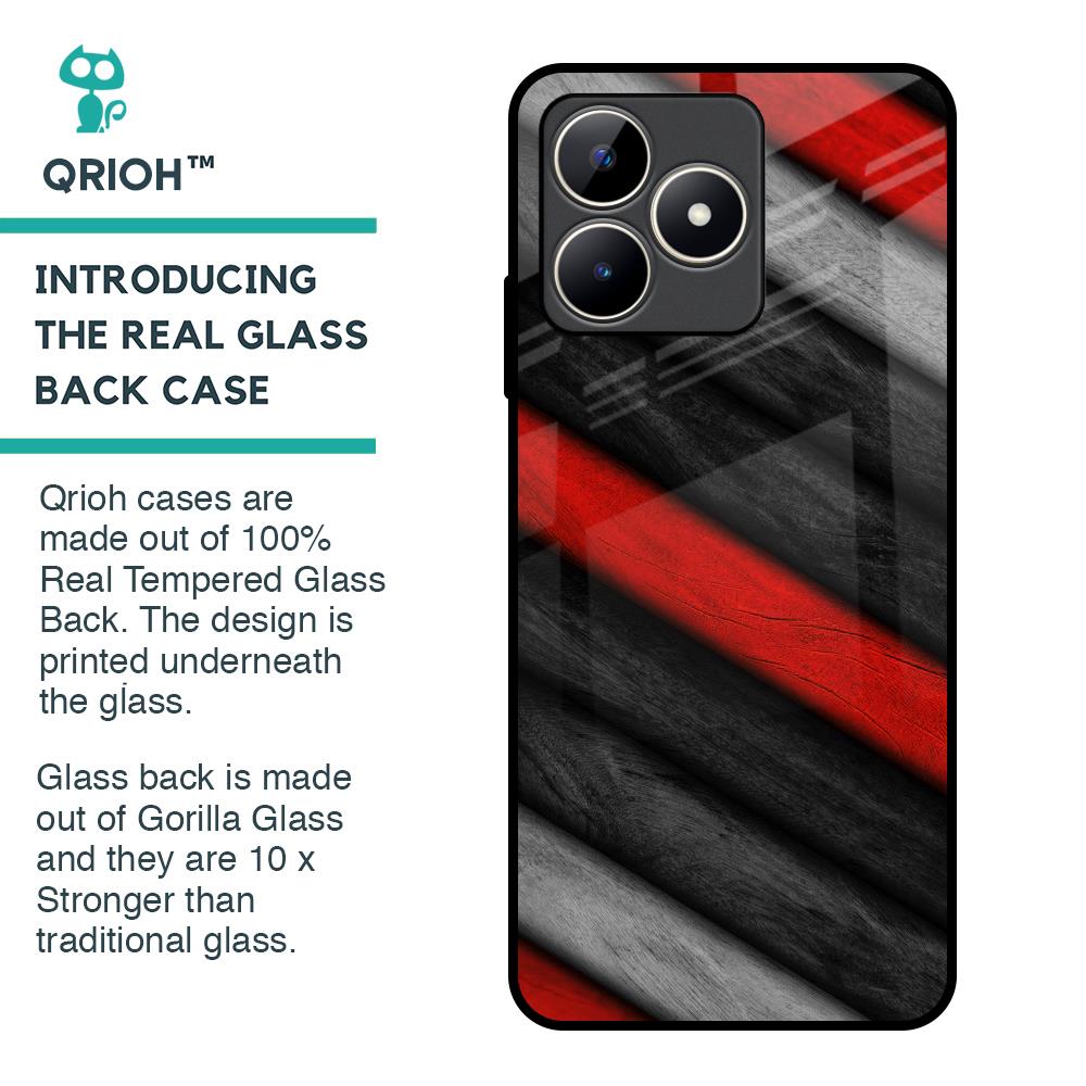 Soft Wooden Texture Glass Case for Realme C53