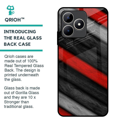 Soft Wooden Texture Glass Case for Realme C53