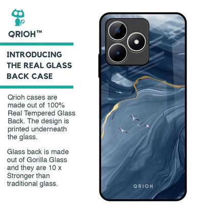 Deep Ocean Marble Glass Case for Realme C53