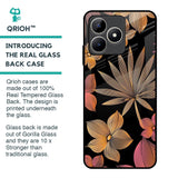 Lines Pattern Flowers Glass Case for Realme C53