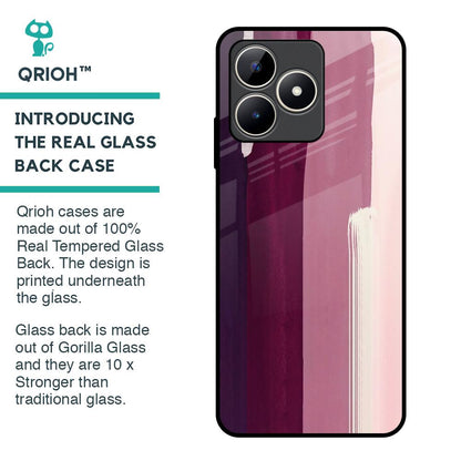 Brush Stroke Art Glass Case for Realme C53