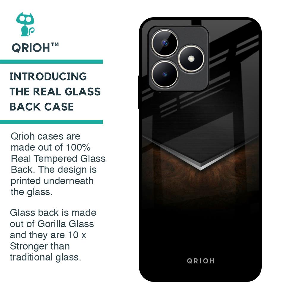 Dark Walnut Glass Case for Realme C53