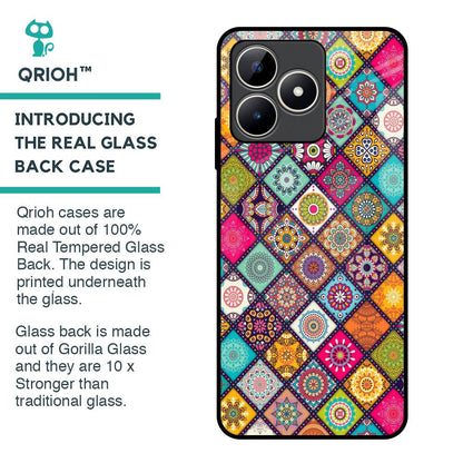 Multicolor Mandala Glass Case for Realme C53