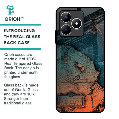 Geographical Map Glass Case for Realme C53
