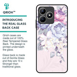 Elegant Floral Glass Case for Realme C53