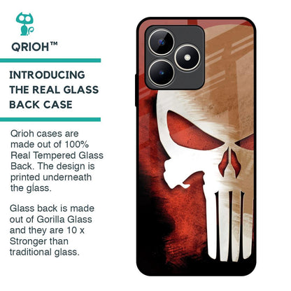 Red Skull Glass Case for Realme C53