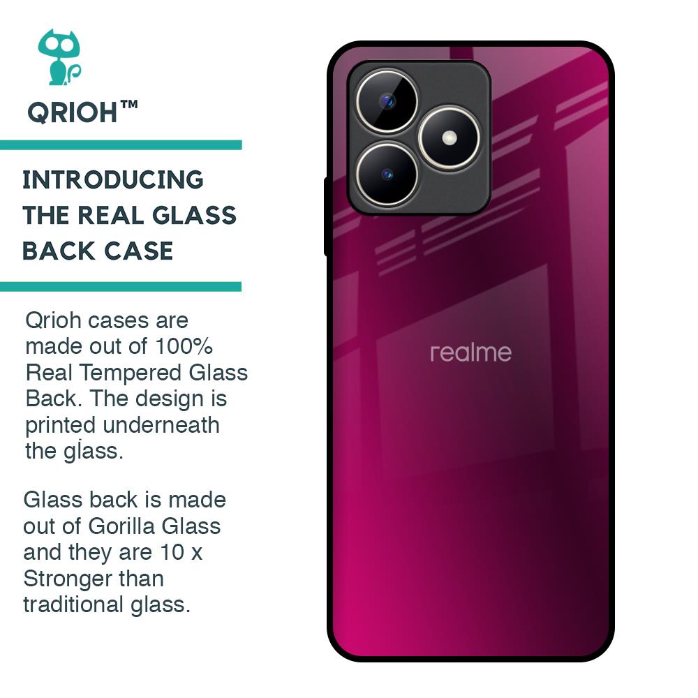 Pink Burst Glass Case for Realme C53