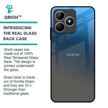 Blue Grey Ombre Glass Case for Realme C53
