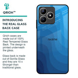 Blue Wave Abstract Glass Case for Realme C53