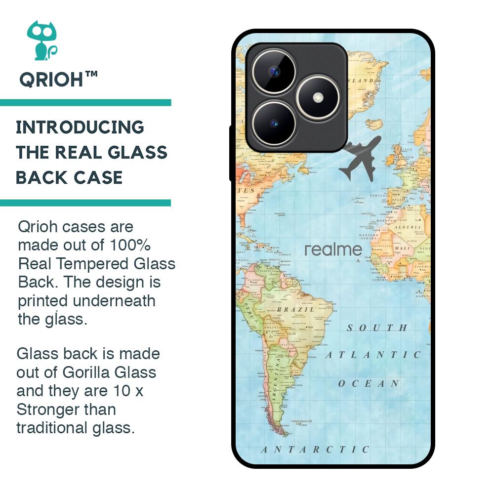 Fly Around The World Glass Case for Realme C53