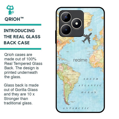 Fly Around The World Glass Case for Realme C53