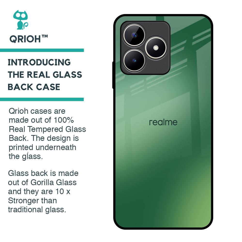 Green Grunge Texture Glass Case for Realme C53