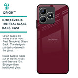 Classic Burgundy Glass Case for Realme C53