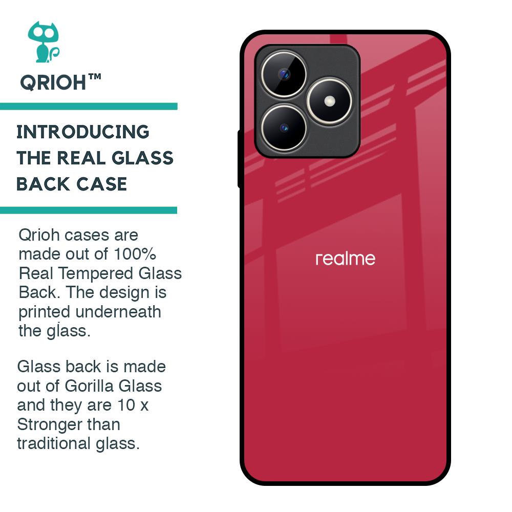 Solo Maroon Glass case for Realme C53