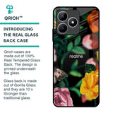 Flowers & Butterfly Glass Case for Realme C53