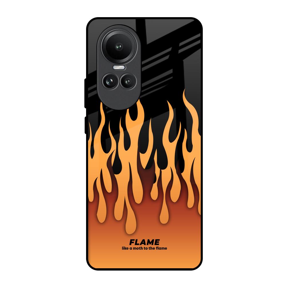 Fire Flame Oppo Reno10 5G Glass Back Cover Online