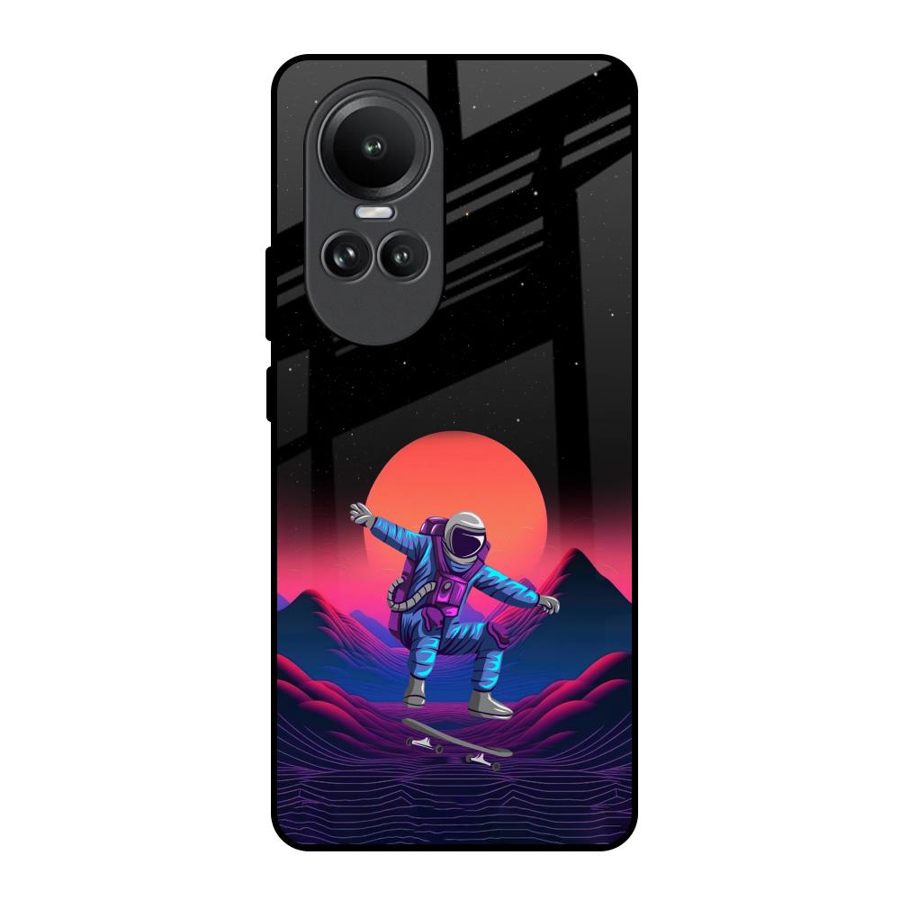 Retro Astronaut Oppo Reno10 5G Glass Back Cover Online