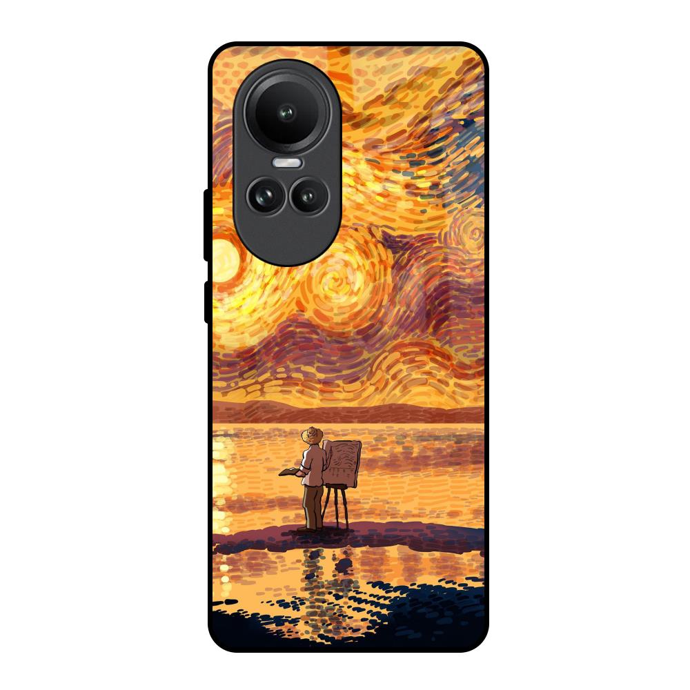 Sunset Vincent Oppo Reno10 5G Glass Back Cover Online