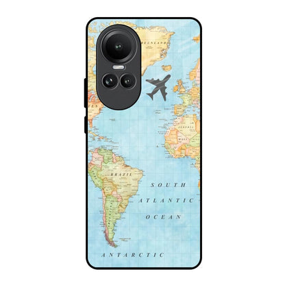Travel Map Oppo Reno10 5G Glass Back Cover Online