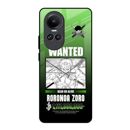 Zoro Wanted Oppo Reno10 5G Glass Back Cover Online