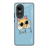 Adorable Cute Kitty Oppo Reno10 5G Glass Back Cover Online