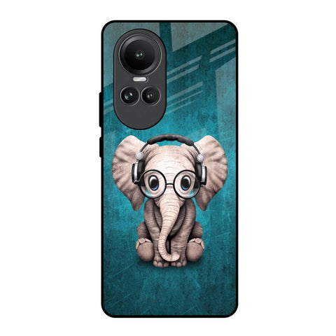 Adorable Baby Elephant Oppo Reno10 5G Glass Back Cover Online