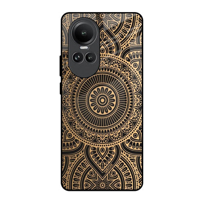 Luxury Mandala Oppo Reno10 5G Glass Back Cover Online