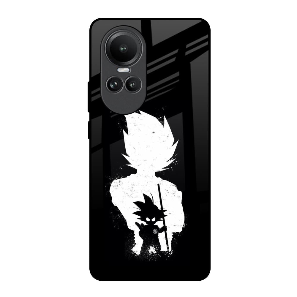 Monochrome Goku Oppo Reno10 5G Glass Back Cover Online