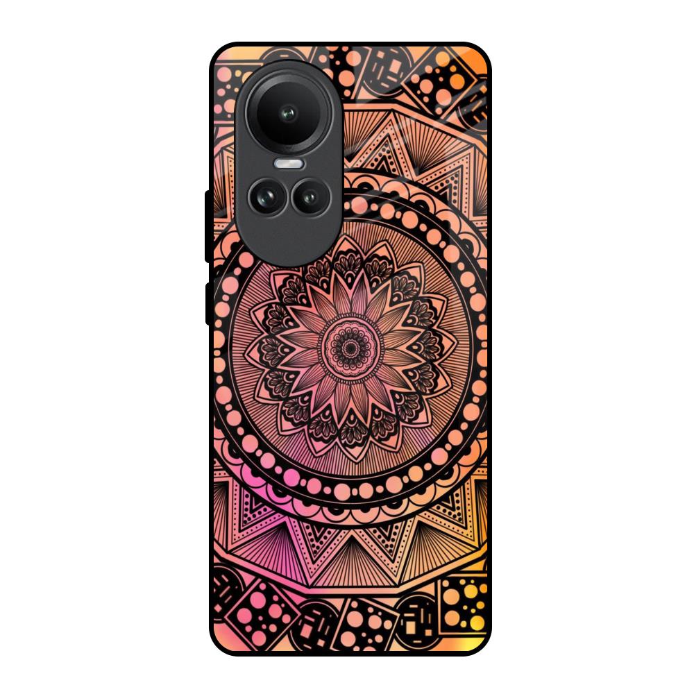Floral Mandala Oppo Reno10 5G Glass Back Cover Online