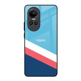 Pink & White Stripes Oppo Reno10 5G Glass Back Cover Online