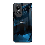 Polygonal Blue Box Oppo Reno10 5G Glass Back Cover Online